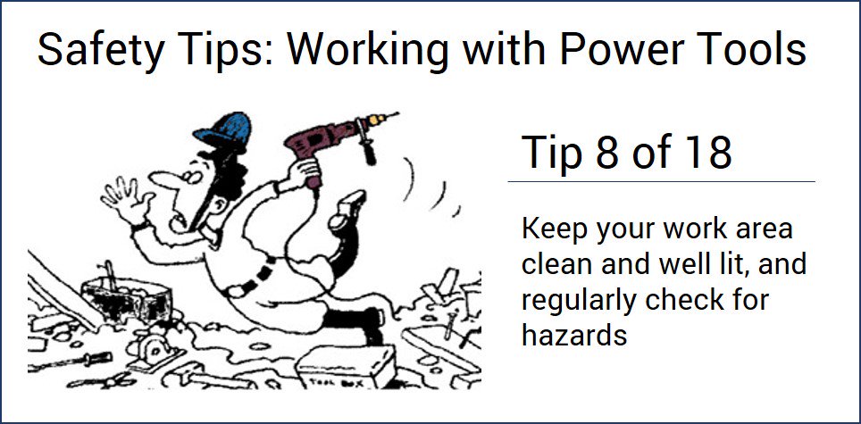 whitetools's tweet image. Safety Tip: Working with Power Tools - Tip 8 of 18
#SafetyTips for #PowerTools #operatortips