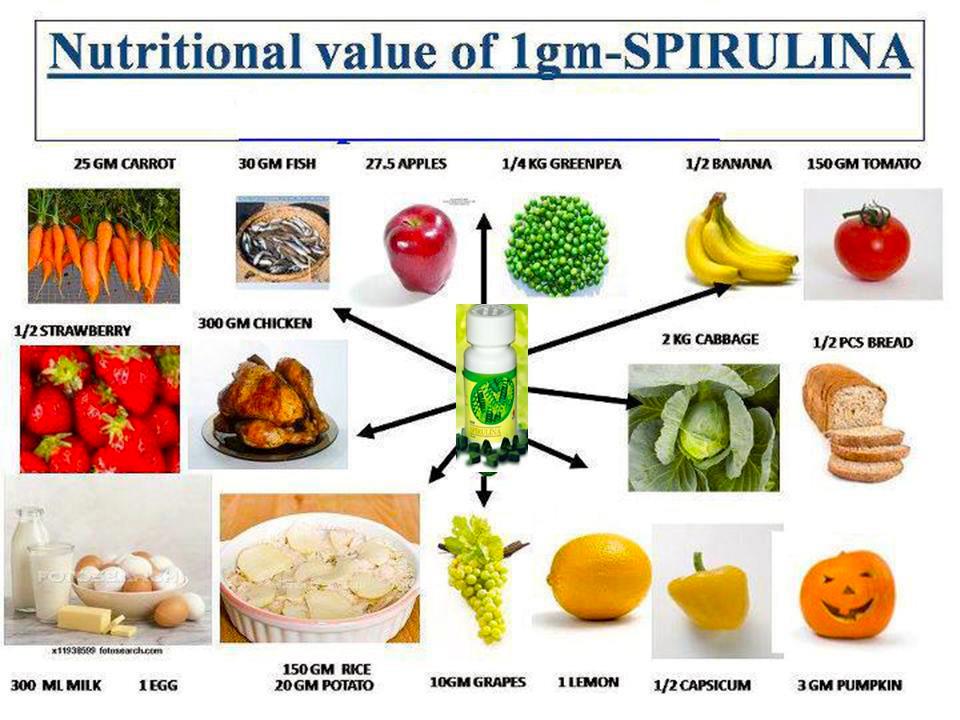 Spirulina Nutrition Chart