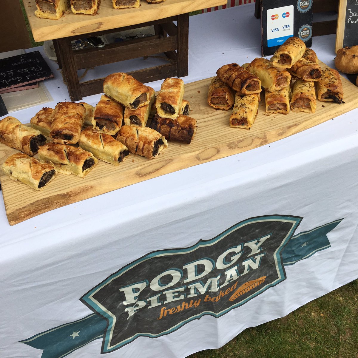 NibsnScribs's tweet image. Absolutely love the name @PodgyPieman looking forward to tucking into the sausage rolls later 😋 @SurreyFoodFest