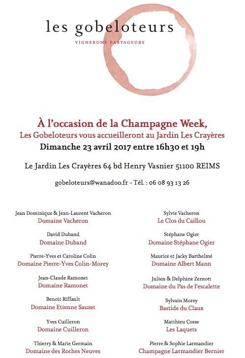 Rendez-vous demain à #LesCrayeres en #Champagne pour la Grande Degustation de #LesGobeloteurs.