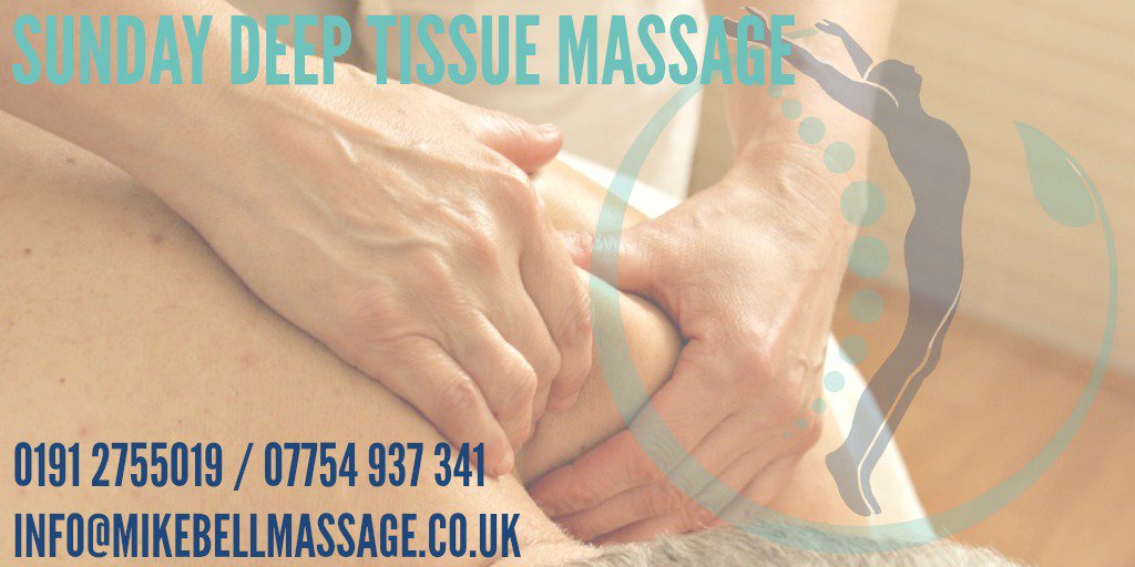 MikeBellMassage's tweet photo. You can now enjoy deep tissue massage on Sundays! 
☎ Call to book: 0191 2755019 / 07754 937 341

#Newcastle https://t.co/nXMBhx9lr7