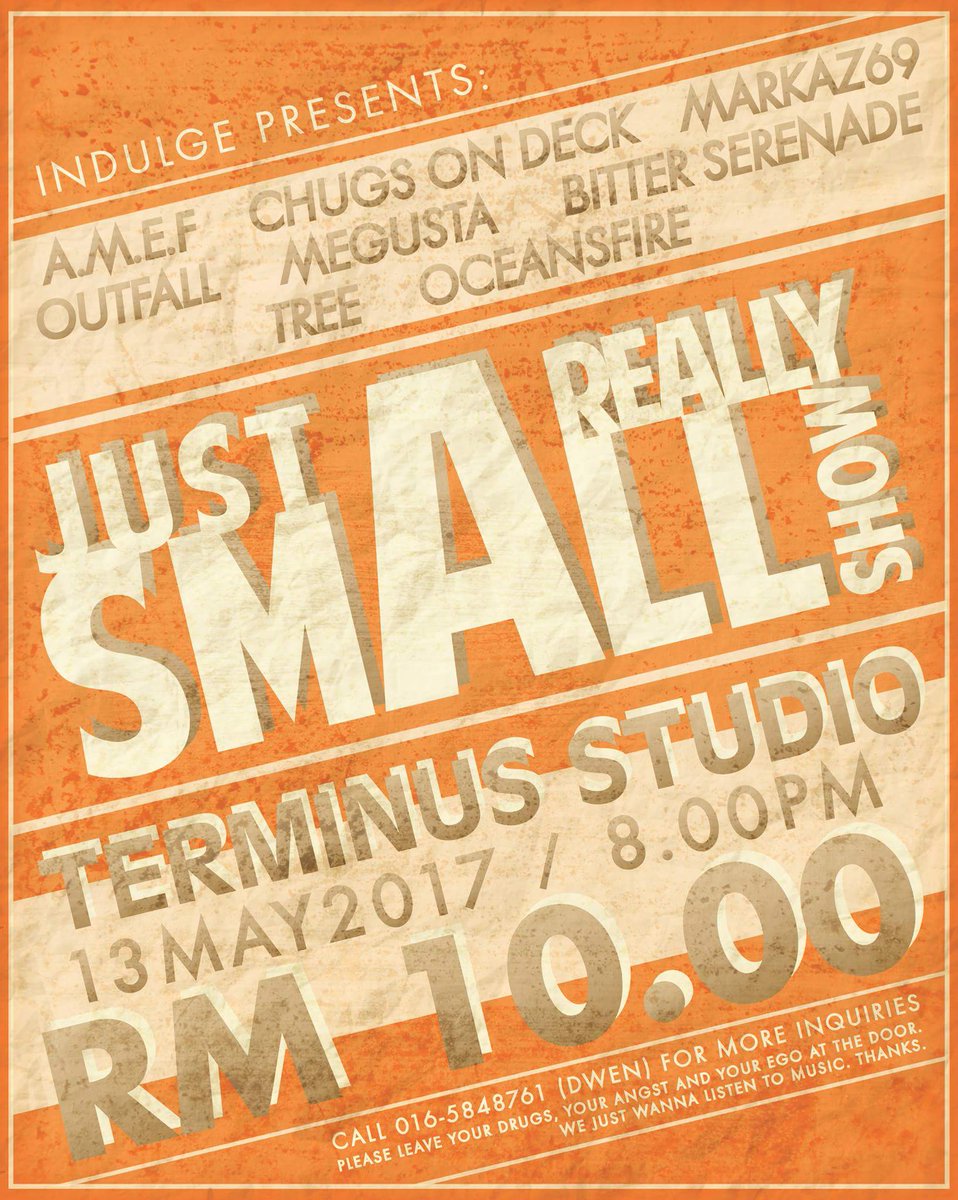 Emmanuel NuK Chee (@emmanuelnukchee) on Twitter photo <a href="/Indulgecoll/">Indulge</a> presents #JustAReallySmallShow ft <a href="/oceansfireband/">Oceansfire</a> <a href="/ChugsOnDeck/">Chugs On Deck</a> @outfallband <a href="/_AMEF/">A Million Evil Faces</a> <a href="/kkmegusta/">Me Gusta!!</a> #Tree #Markaz69 #BitterSerenade <a href="/Indulgecoll/">Indulge</a> presents #JustAReallySmallShow ft <a href="/oceansfireband/">Oceansfire</a> <a href="/ChugsOnDeck/">Chugs On Deck</a> @outfallband <a href="/_AMEF/">A Million Evil Faces</a> <a href="/kkmegusta/">Me Gusta!!</a> #Tree #Markaz69 #BitterSerenade