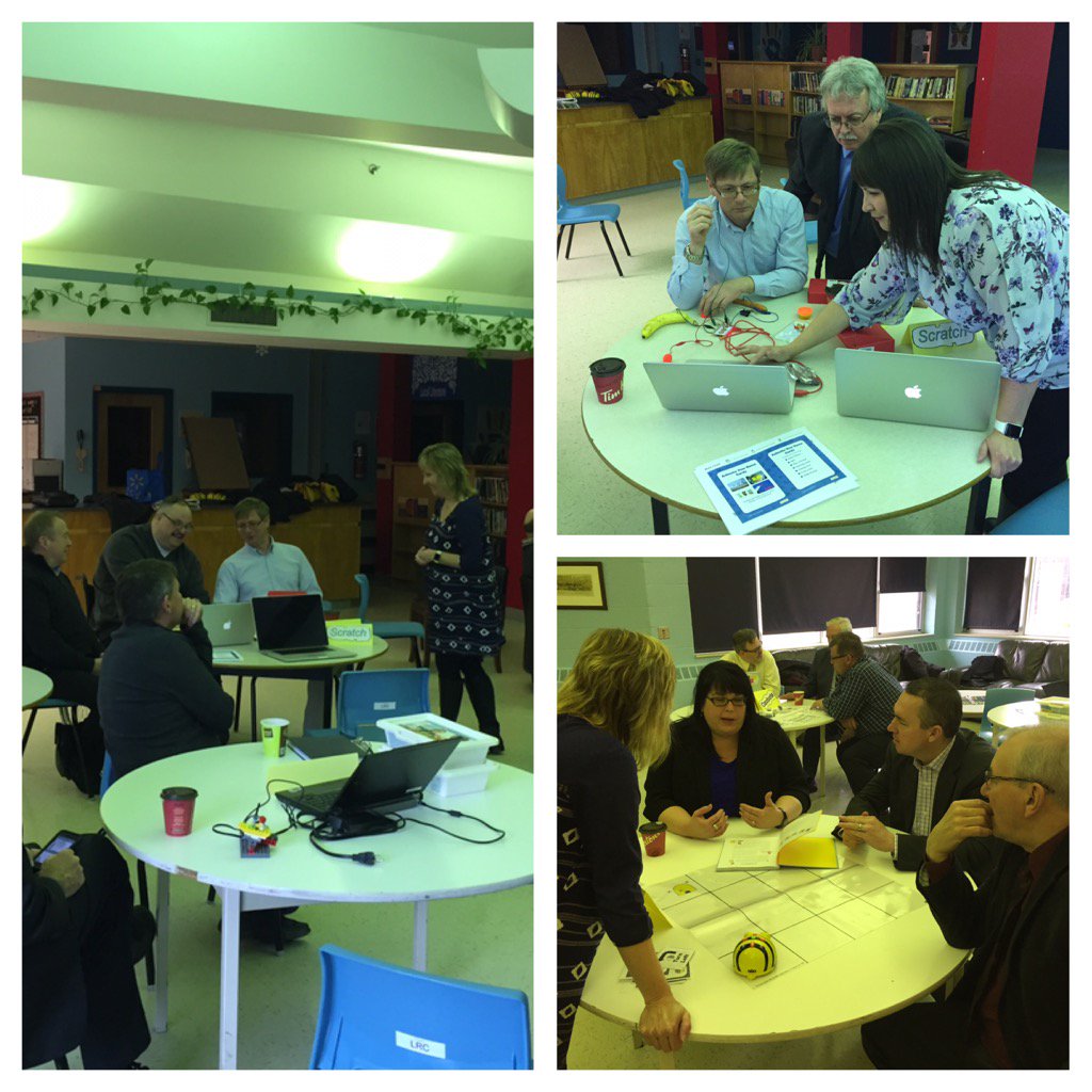 <a href="/StemSistersNL/">Stem Sisters</a> working with trustees on "hands-on, minds-on learning" during presentation on STEM.