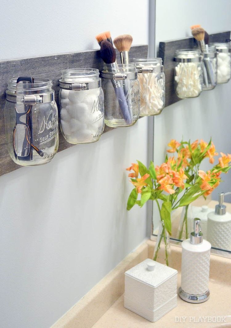 Love this DIY bathroom storage! So easy yet effective 😍 #homediy #diyinspo