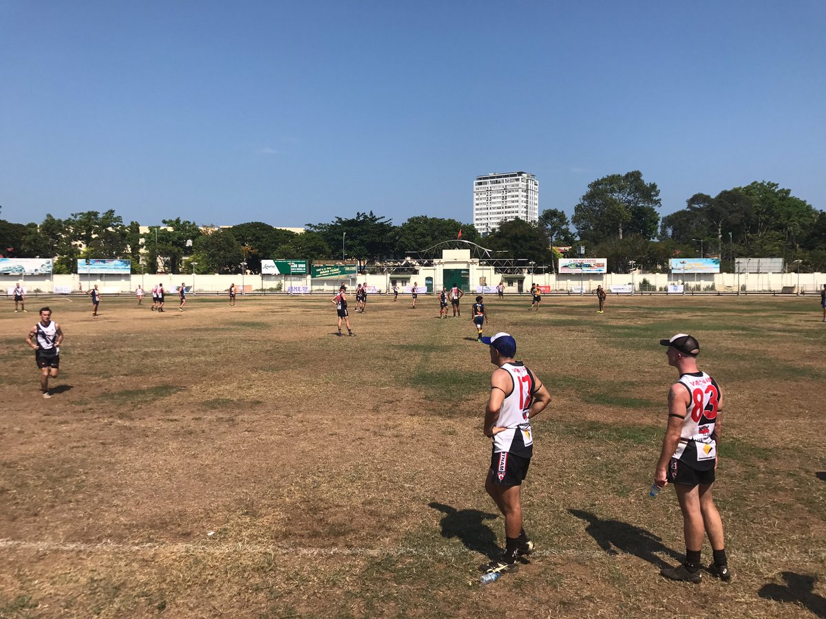 Quarter time time in the <a href="/vietnamswans/">Vietnam Swans</a> vs <a href="/Cambodianeagles/">Cambodian Eagles</a>, Swans leading 22-7.