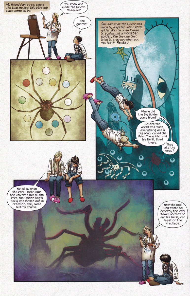 Bwtt Twitterissa Marvel版ダークタワーコミックで描かれたキングユニバースの世界観説明 宇宙開闢の前から生きていた蜘蛛の一族が 自分達を締め出した多元宇宙を繋ぎ止める巨大なピンである 暗黒の塔 を打ち崩して 再び世界を取り戻そうとしているぞ この辺の話 Bwtt Twitterissa Marvel版ダークタワーコミックで描かれたキングユニバースの世界観説明 宇宙開闢の前から生きていた蜘蛛の一族が 自分達を締め出した多元宇宙を繋ぎ止める巨大なピンである 暗黒の塔 を打ち崩して 再び世界を取り戻そうとしているぞ この辺の話