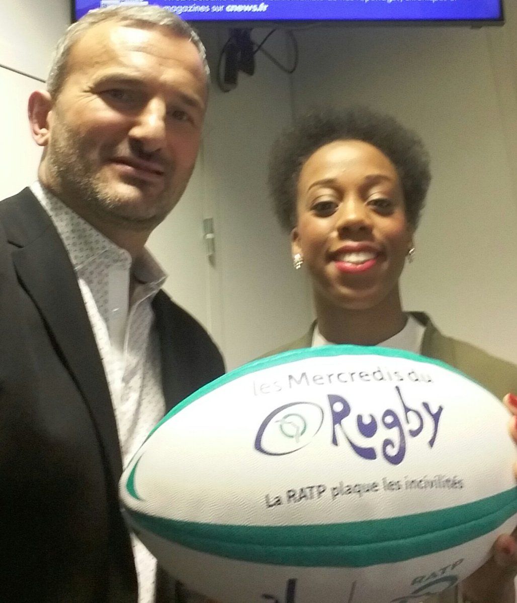 SportMarket_fr's tweet photo. Les Mercredis du #Rugby du @GroupeRATP sur @LaMatinaleWE avec Julie #Annery merci @ElodiePoyade https://t.co/BMWllAvGcG