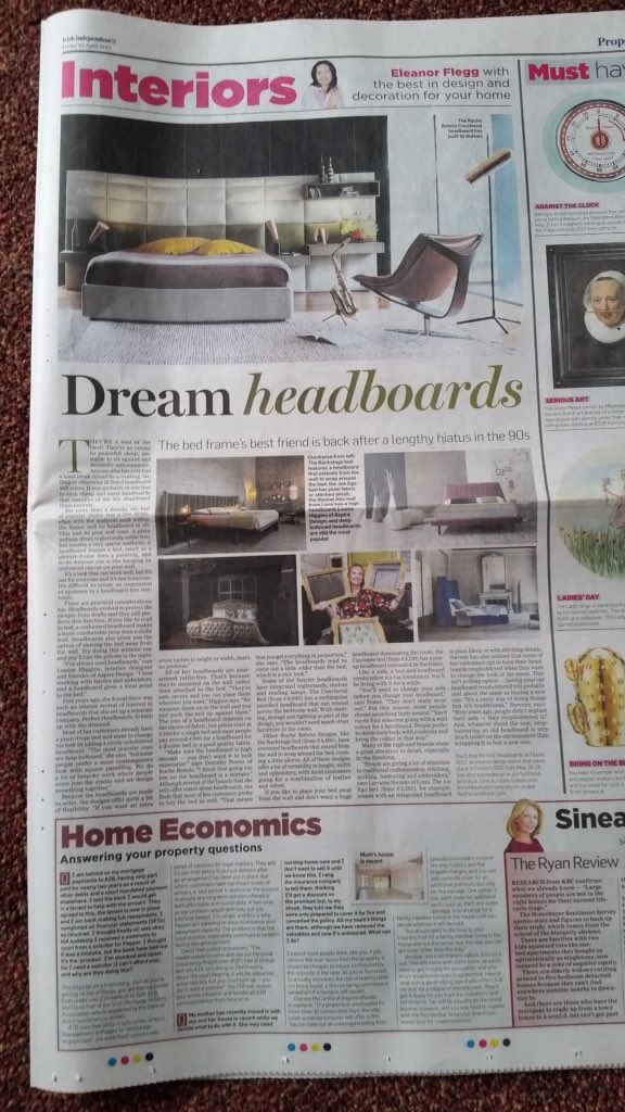 HeadboardsLH's tweet photo. Delighted with our feature in the Irish independent @Indo_LIFE fab #headboards see https://t.co/Lgqk5AV5Lm for full range. Thanks Louise ❤️ https://t.co/T7hsE0KiPW