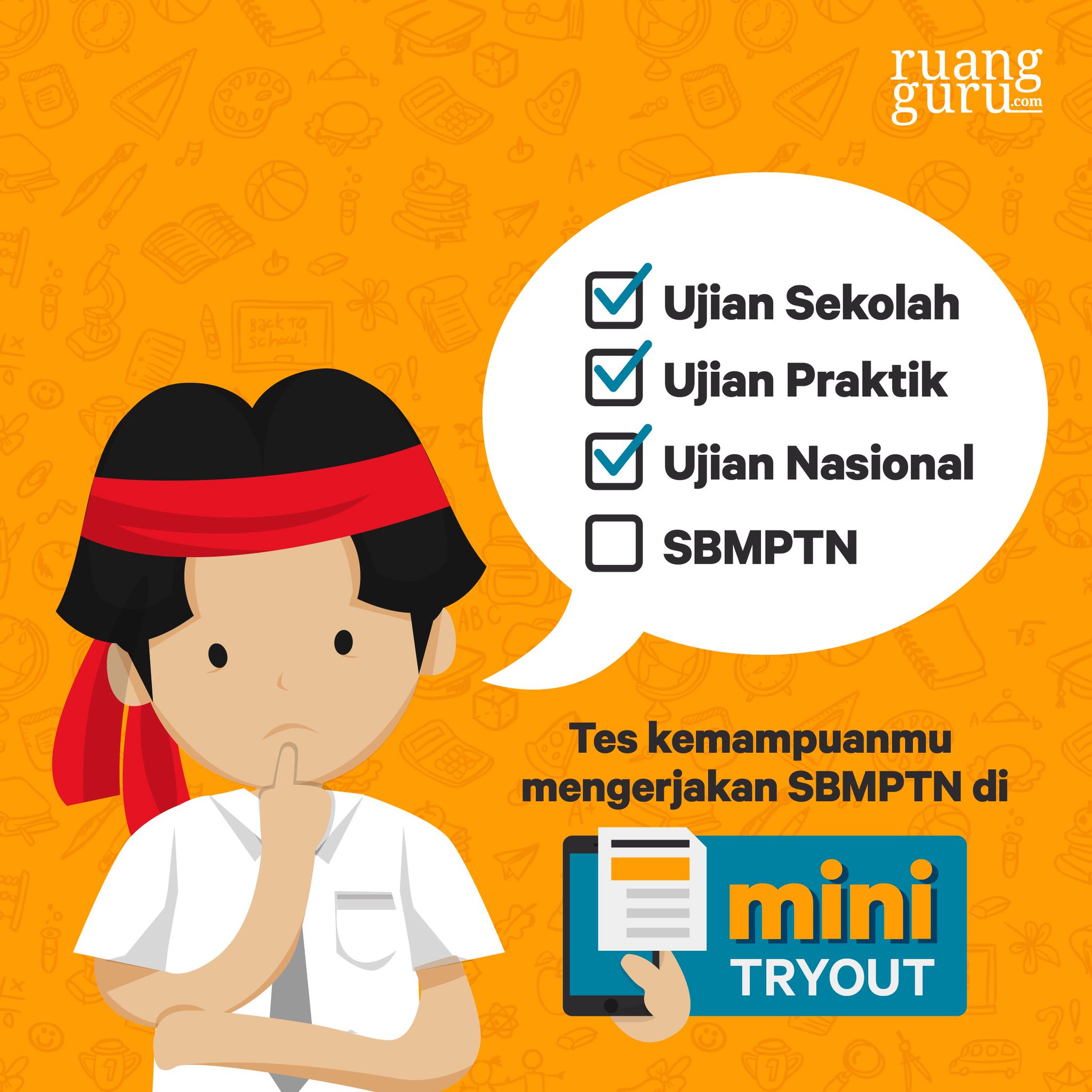 Ruangguru on Twitter "Jangan lupa maksimalkan persiapan dengan mengukur kemampuan kalian di âœ¨Mini Tryout GRATISâœ¨ di aplikasi Ruangguru … "