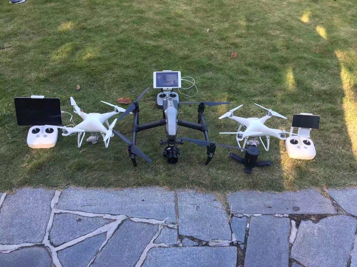DJI inspire 2 and phantom4 pro！Aerial camera