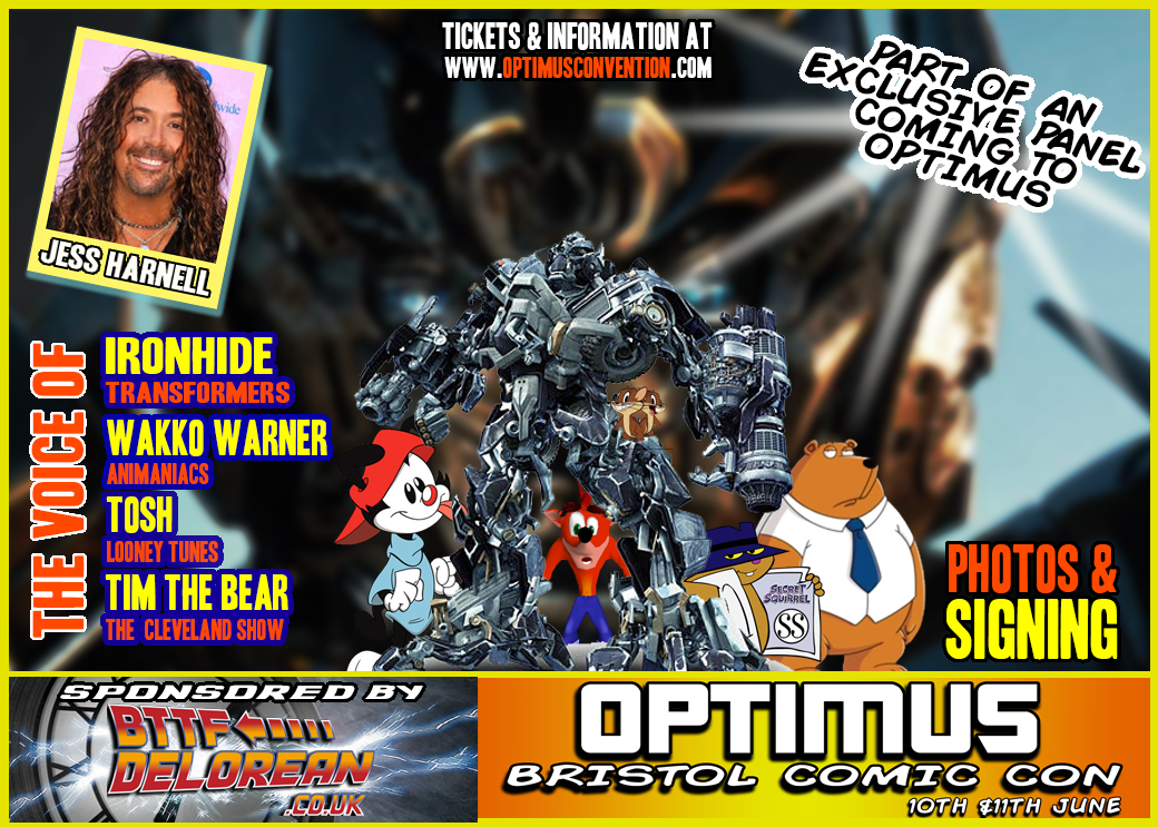 OptimusCOMICcon's tweet photo. Our second guest signer #Bristol #ComicCon 2017 is @JessHarnell You may know him best as #WakkoWarner in #Animaniacs!  #Cartoons #FoxKids https://t.co/l6jfJSymjR