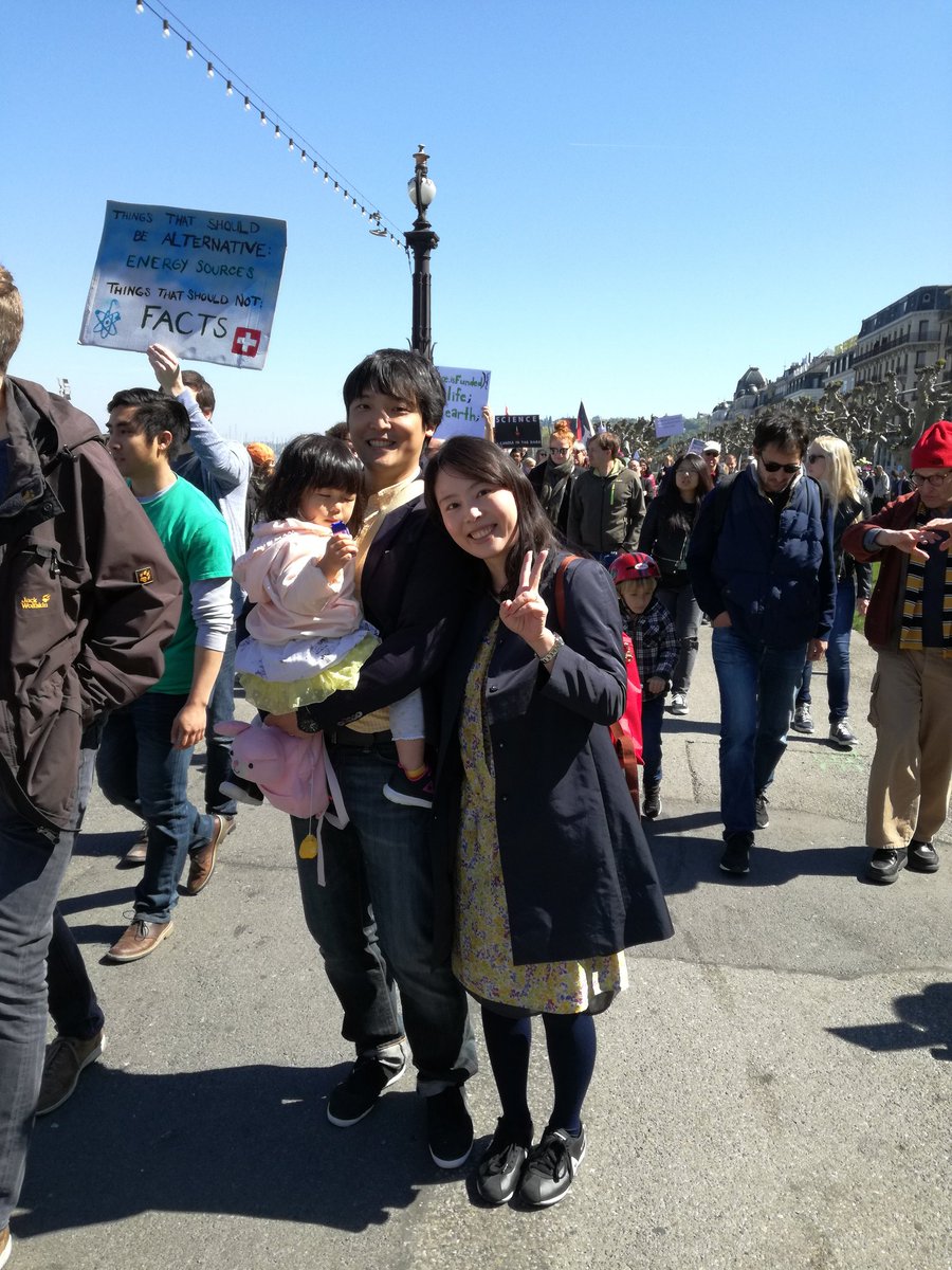 catecollodet's tweet image. In #geneva a great japanese scientist family! #ScienceMarch !