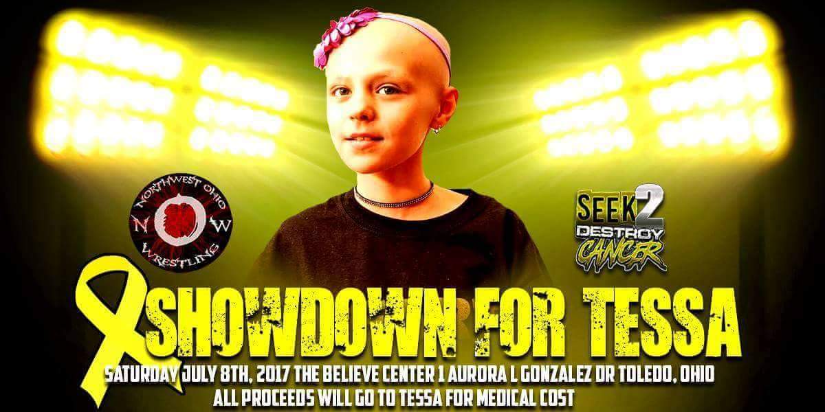 Melissamayfire's tweet photo. #ShowdownForTessa #seek2destroycancer #Neuroblastoma #indywrestling #Toledo #Ohio #wrestling #entertainment #AllAges #FightCancer #charity https://t.co/864eYDTkiG