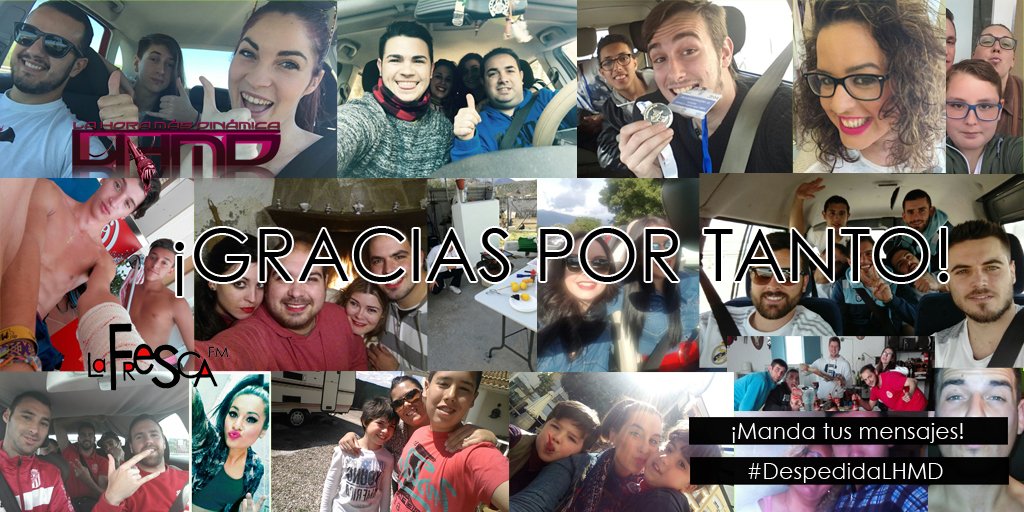 ON AIR! ¿Te apuntas? Hoy #DespedidaLHMD ¡Envíanos tu mensaje de despedida! Hoy cerramos una etapa en lafresca.es