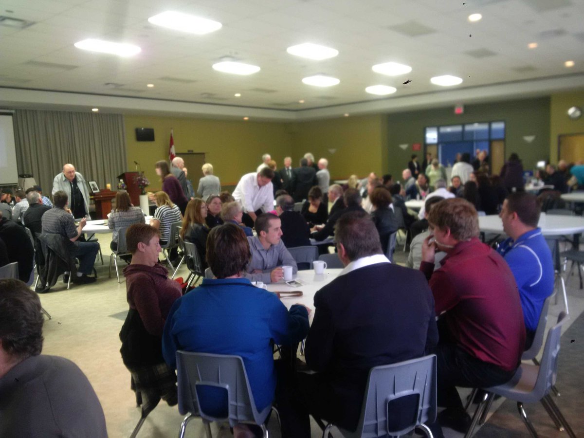 MtForestMirror's tweet photo. The Celebration of Life for Cherie Noble is underway at the #MountForest Sports Complex; lots of love in the room. https://t.co/GTEiEIR2ba