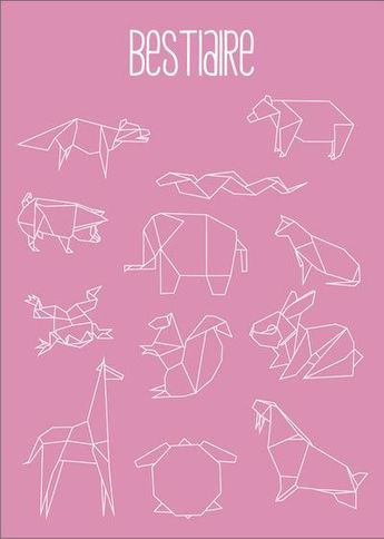 OrigamiFans's tweet image. Modèles pour des animaux origamis en masking tape