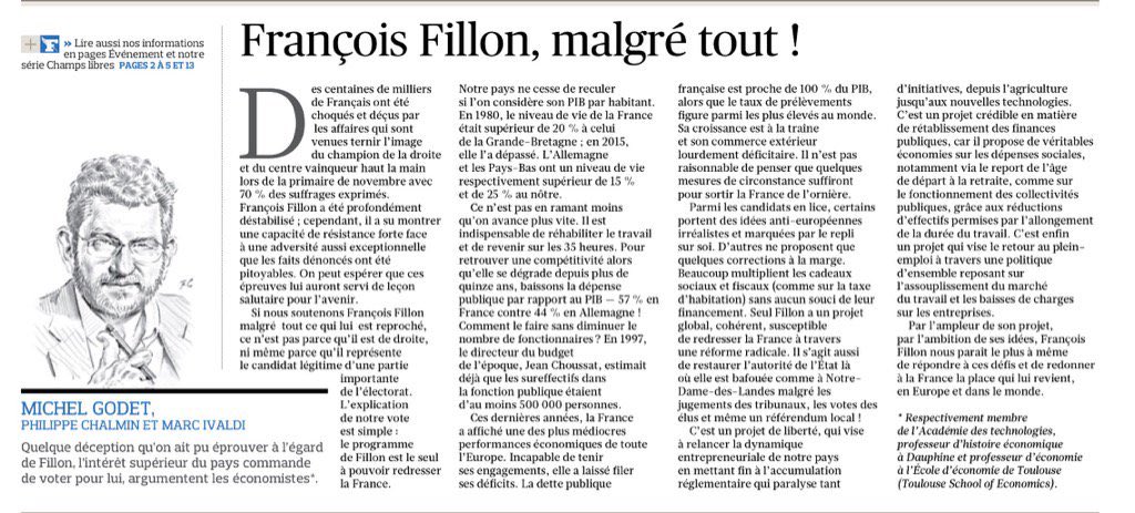 Pour alimenter vos derniers débats ce soir . #FillonPresident