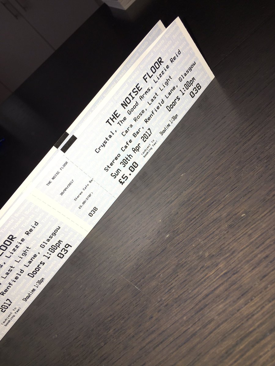 The Noise Floor a week tomorrow !! Early start at Stereo, tickets from anyone in the band, love to see you there 🎸🎸