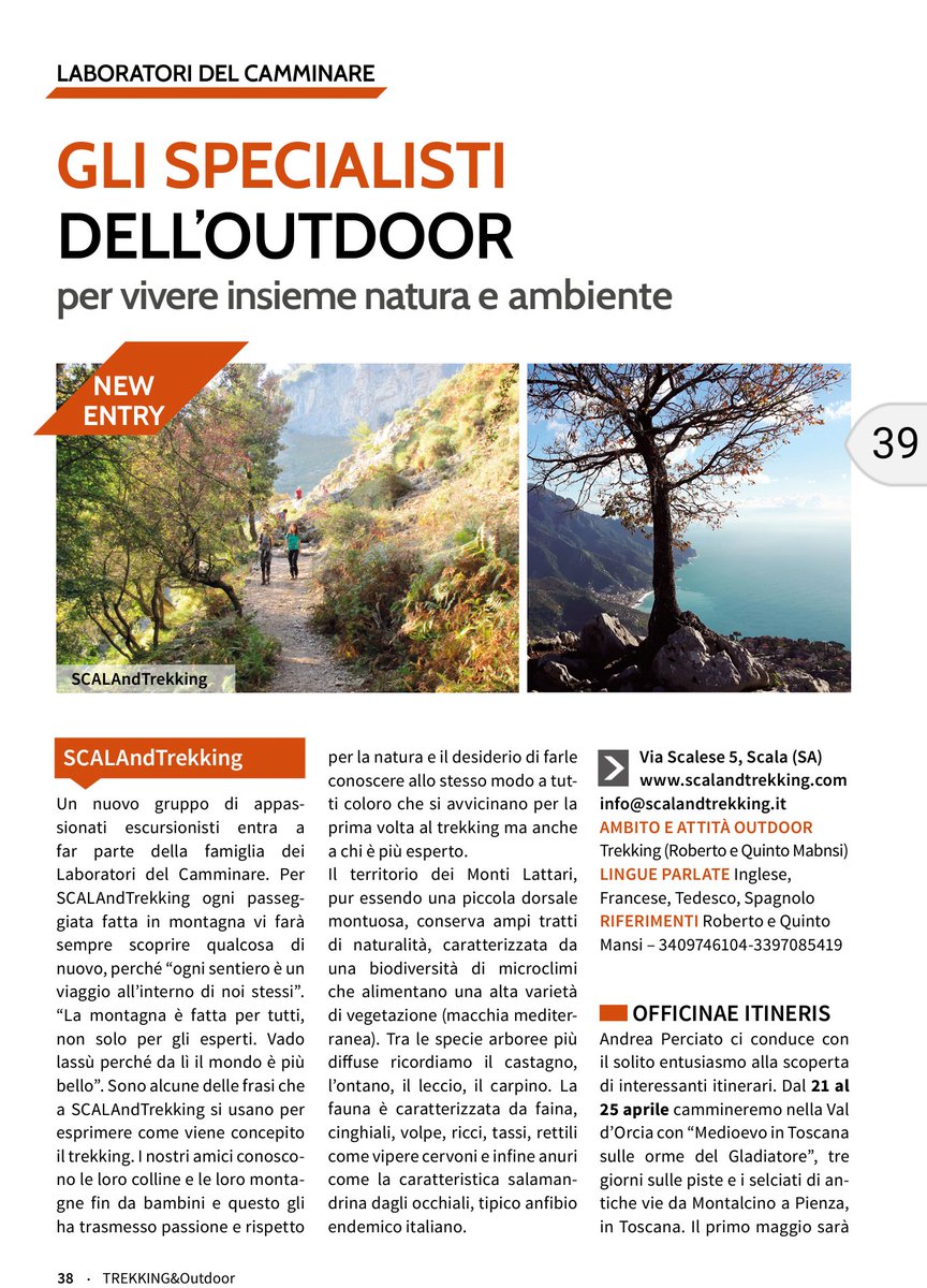 Montagna Di Sentieri Vi Segnaliamo Che E In Edicola Trekking Outdoor N 2 Rivista Che Attraverso I Laboratori Del Camminare Da Spazio Alle Nostre Escursioni T Co Tp715ktn5t
