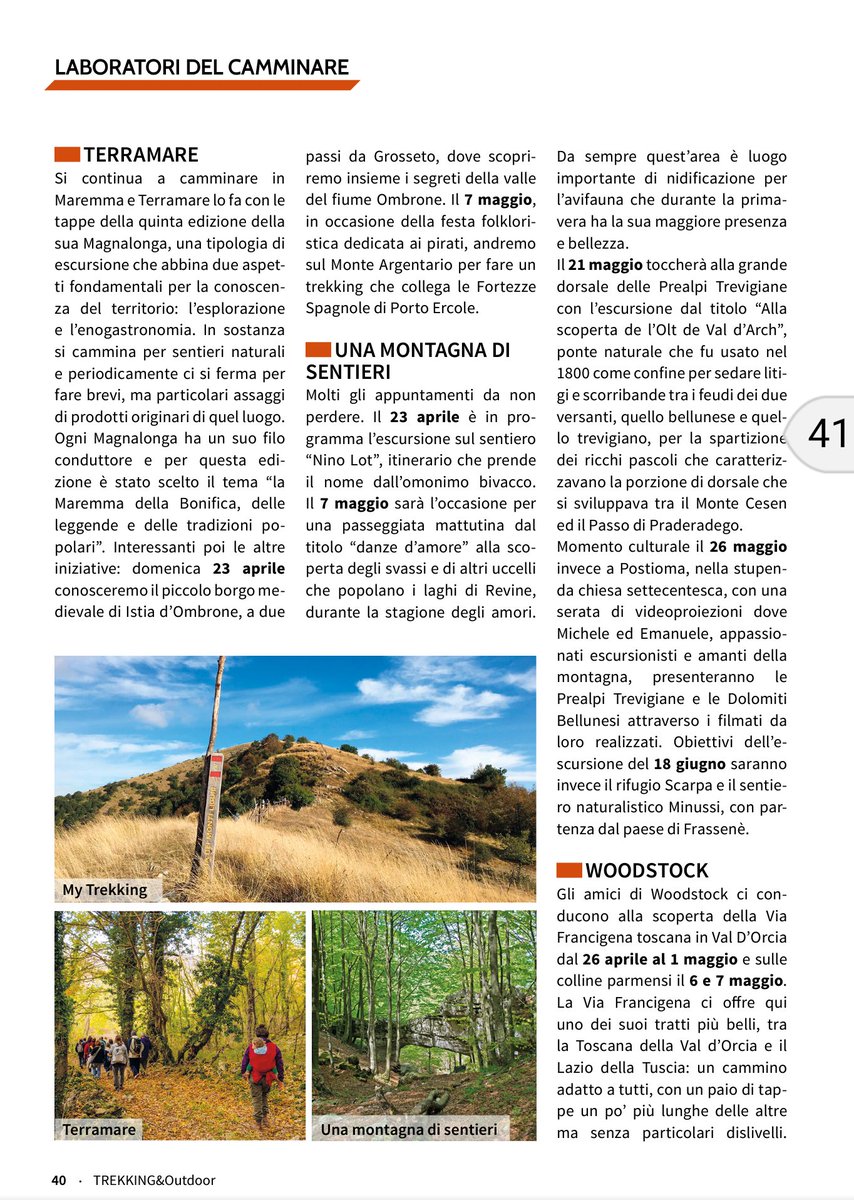 Montagna Di Sentieri Vi Segnaliamo Che E In Edicola Trekking Outdoor N 2 Rivista Che Attraverso I Laboratori Del Camminare Da Spazio Alle Nostre Escursioni T Co Tp715ktn5t