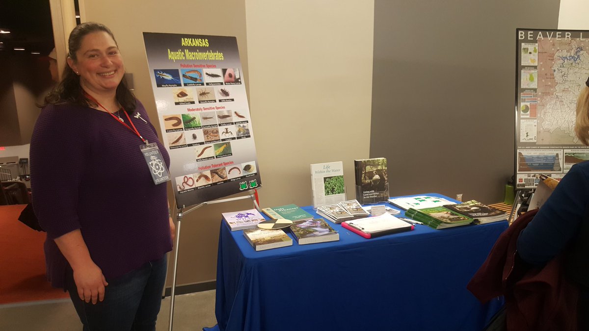 ScienceMarchNWA's tweet image. Angela's booth is full of information! #NWAMarchForScience