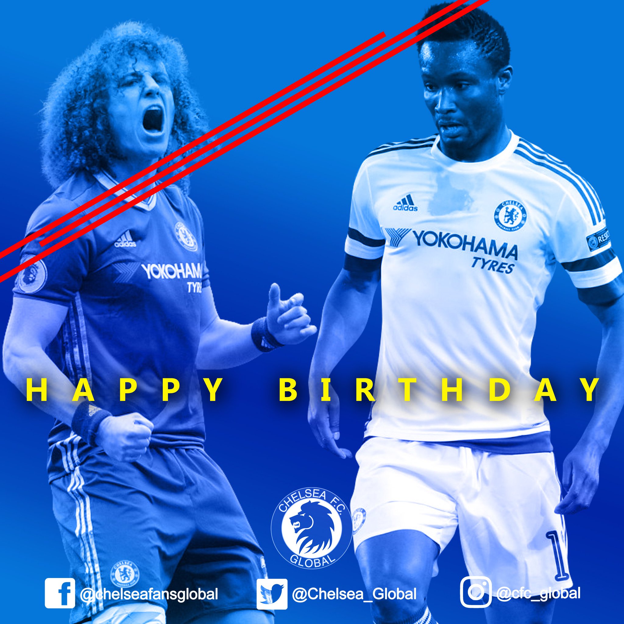 Happy Birthday John Obi Mikel & David Luiz 