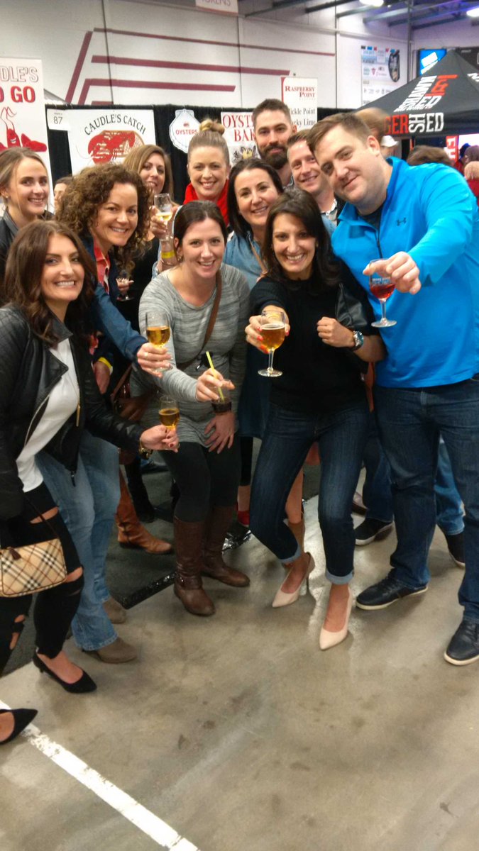 Drinks and eats with @caudlescatch at the Food and Drink @grandrivershows ..its like <a href="/KW_Oktoberfest/">K-W Oktoberfest Inc.</a> in the Spring