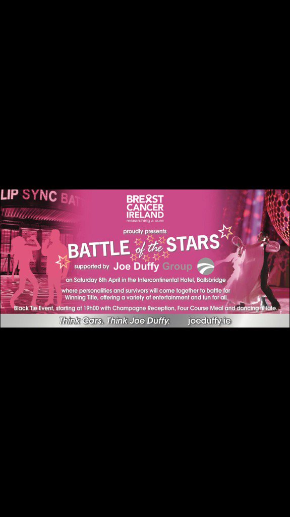 BreastCancerIreland (@breastcancerire) on Twitter photo A massive thank you! Check out video.Battle of the Stars proudly supported by <a href="/JoeDuffyGroup/">Joe Duffy Group</a> facebook.com/breastcancerir… A massive thank you! Check out video.Battle of the Stars proudly supported by <a href="/JoeDuffyGroup/">Joe Duffy Group</a> facebook.com/breastcancerir…