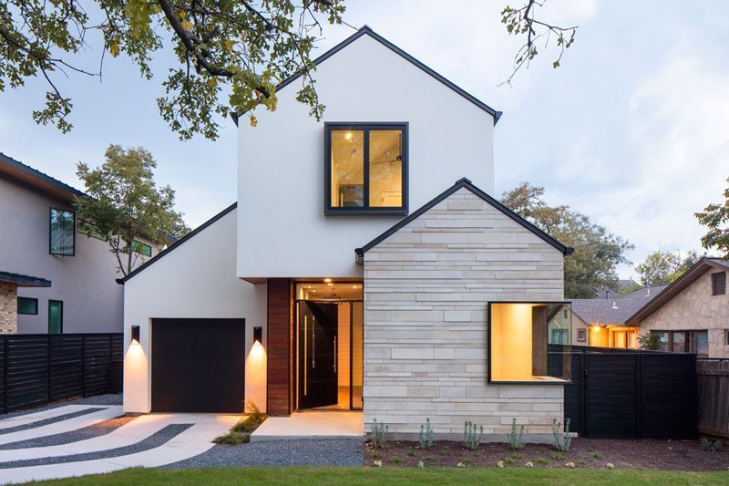 CONTEMPORIST's tweet image. A Contemporary House With Peaked Roofs Arrives On This Street In #Austin, Texas bit.ly/2oVwrlt

#architecture #interiordesign