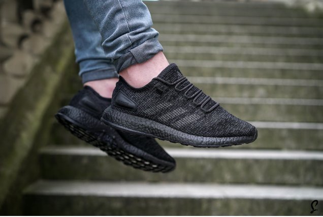 Pure boost black on feet clearance