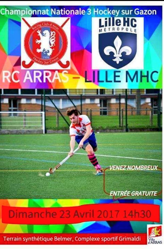 deub_s's tweet image. #HockeysurGazon RC @VilleArras  1er ex-aequo avec l&apos;adversaire du jour, le @lillefrance  MHC. Superbe opération en vue de l&apos;accession en N2?