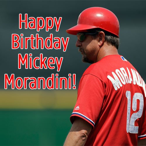 Today is first base coach Mickey Morandini\s birthday! 

Join us in wishing him a happy birthday! 