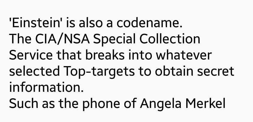 AnonScan's tweet image. Some followers ask why we occasionally use pics of #Einstein ⤵
#XKeyScore 
#Sigint 
#SCS 
#PRISM 
#CSSG 
cryptome.org/2013/10/cia-ns…