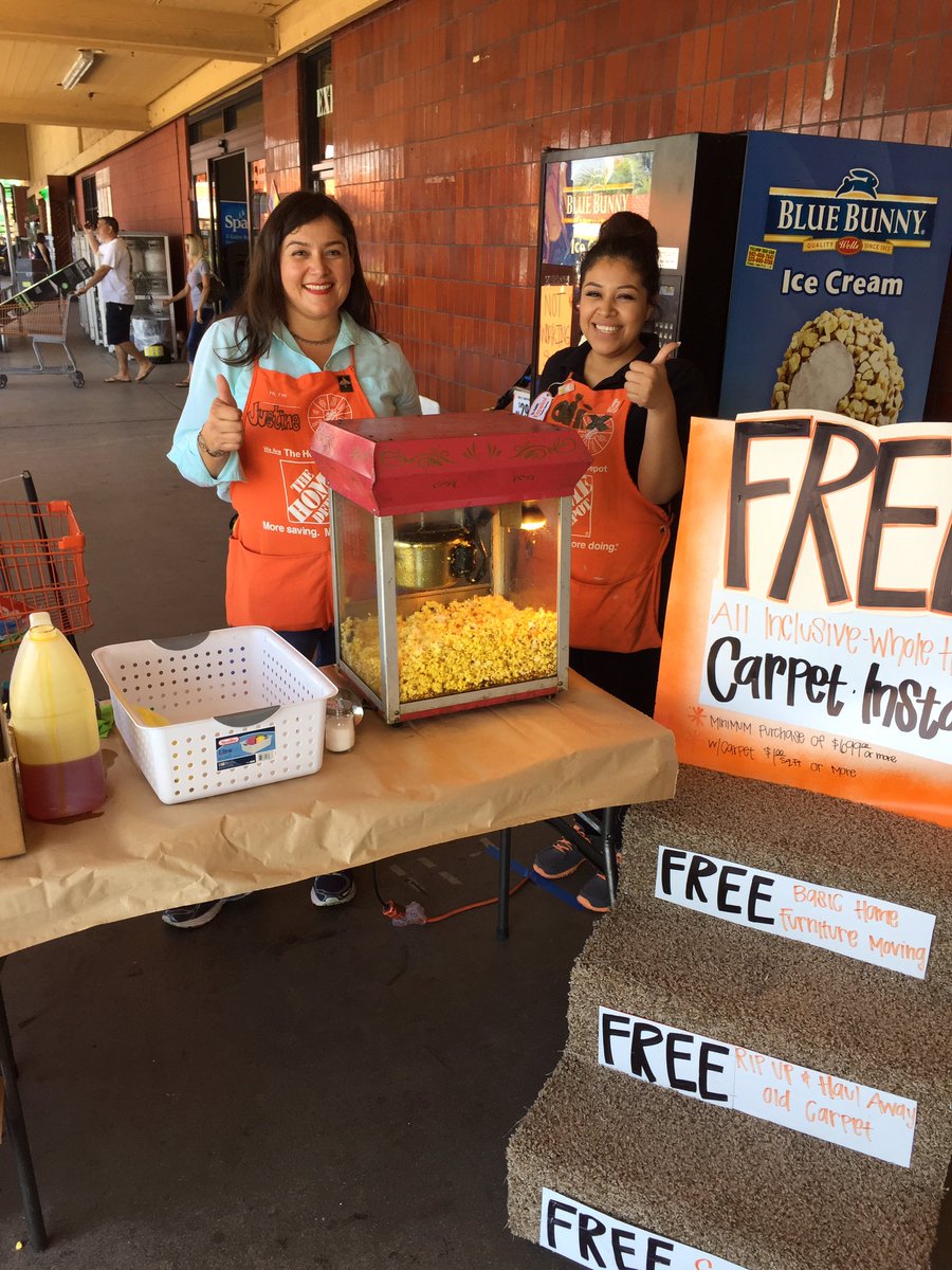 THD#684 La Mirada 1st &amp; Last to see our customers=Lot Tech Anthony;Free installs &amp; popcorn offered by Floor Specialist Justine all w/ smiles