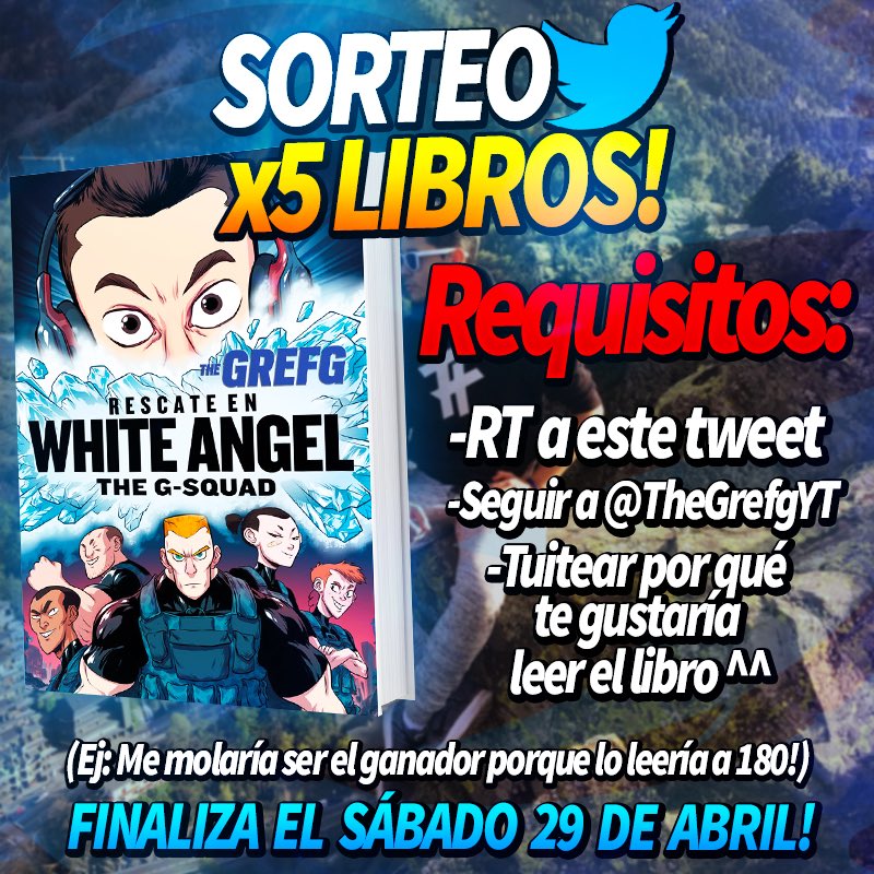 TheGrefg's tweet image. Por mi 20° Cumpleaños he decidido organizar este sorteo. Mucha Suerte a TODOS!! :D

😱🔥📖 ¡¡SORTEO!! 📖🔥😱