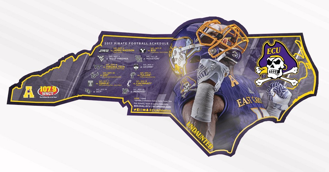 ECU Debuts One of the Coolest Schedule Posters Ever At the Purple/Gold
