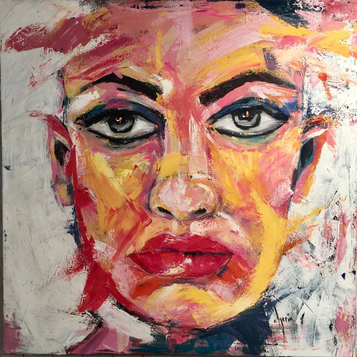 cherie fruehan on twitter define smudge 40 x 40 acrylic on canvas