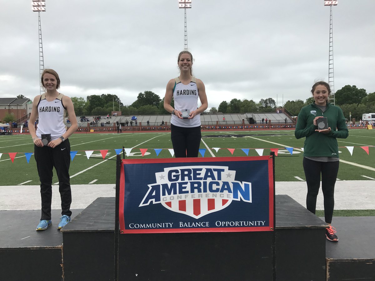 HardingSports's tweet photo. #2017GACTrackMeet
Women's Pole Vault

1. Diana Davis - HU
2. Hayley Tobias - HU
3. Alexis Ozment - OKBU https://t.co/2Xnh9iLBHD