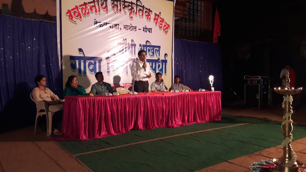 Art n Culture Minister @GovindForGoa  expressing his views at All Goa Tableau (Chitrarath) Competition @ Marcel - Goa