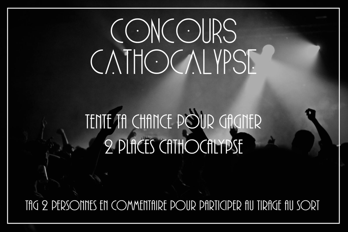 Mais...ça serait pas l'heure de gagner 2 places pour la #Cathocalypse2017 ? MAIS SI ! On se retrouve sur Facebook ☛ facebook.com/events/1518232…