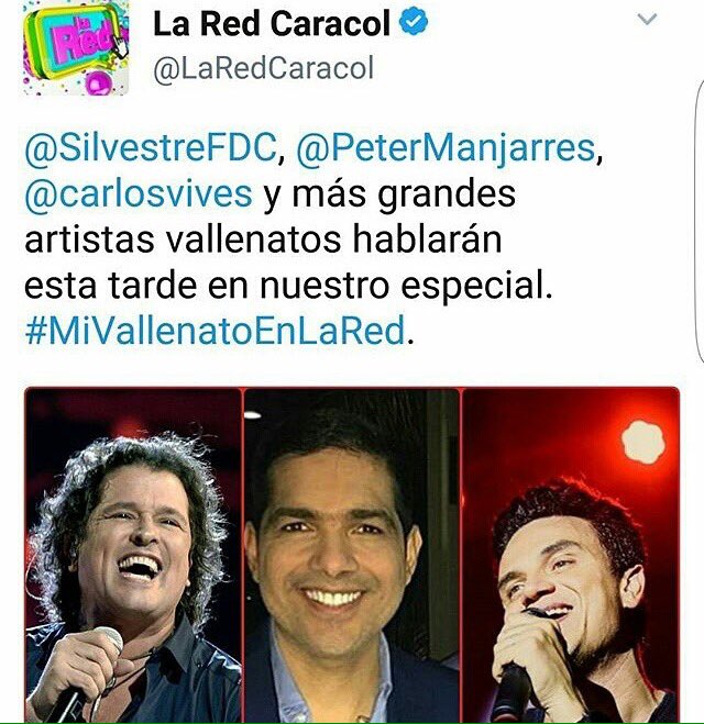 El caballero <a href="/petermanjarres/">petermanjarres</a> esta tarde en el especial de <a href="/laredcaracol/">La Red Caracol</a> #MiVallenatoEnLaRed
