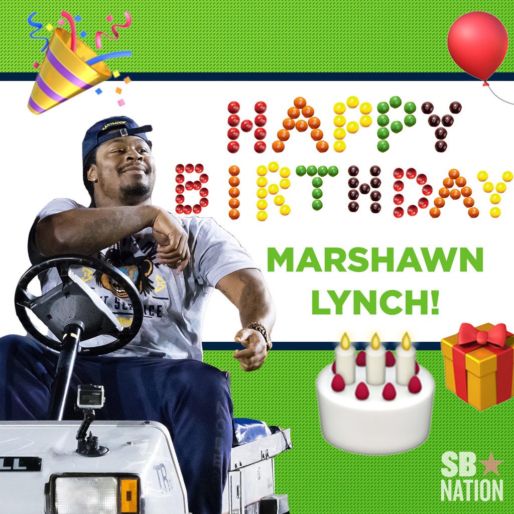  Happy 31st birthday, Marshawn Lynch! 