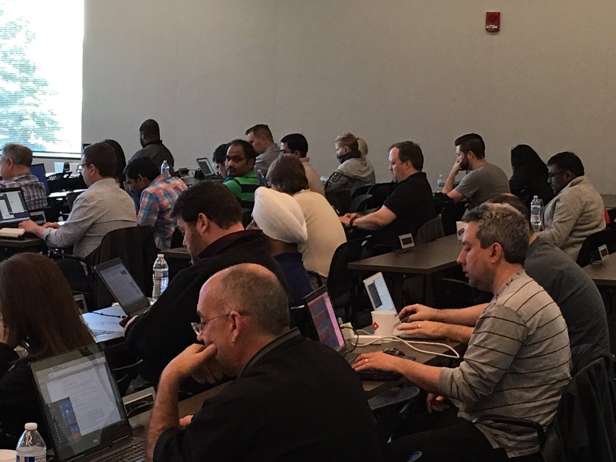 #GlobalAzure Bootcamp Chicago attendees are hard at work on the science lab