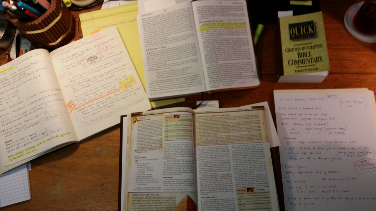 My morning Bible study desk.