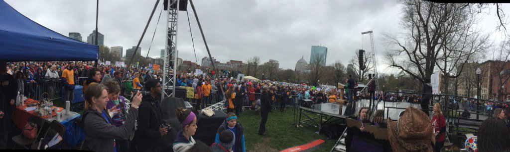 Amazing energy in the huge crowds at the Boston Common March for Science