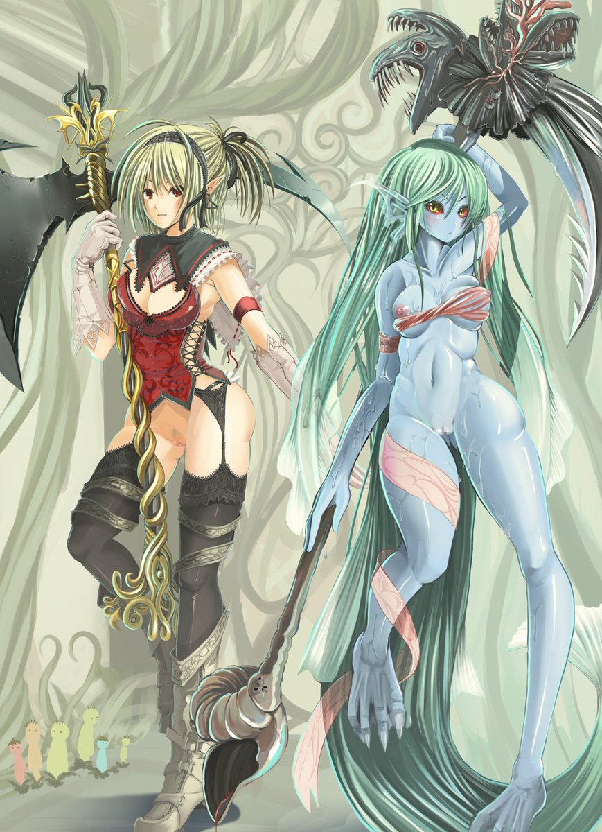 耳が長い人と魚 