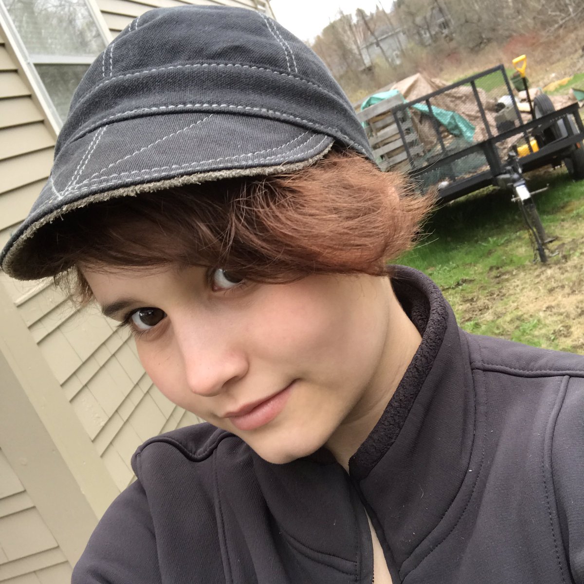 JesseBlacksmith's tweet photo. Just hot this amazing #handmade #weldingcap made by Katrina Tyler https://t.co/PlONfn6kNd my beautiful daughter modeling it #welder https://t.co/TK8LcM8CFS
