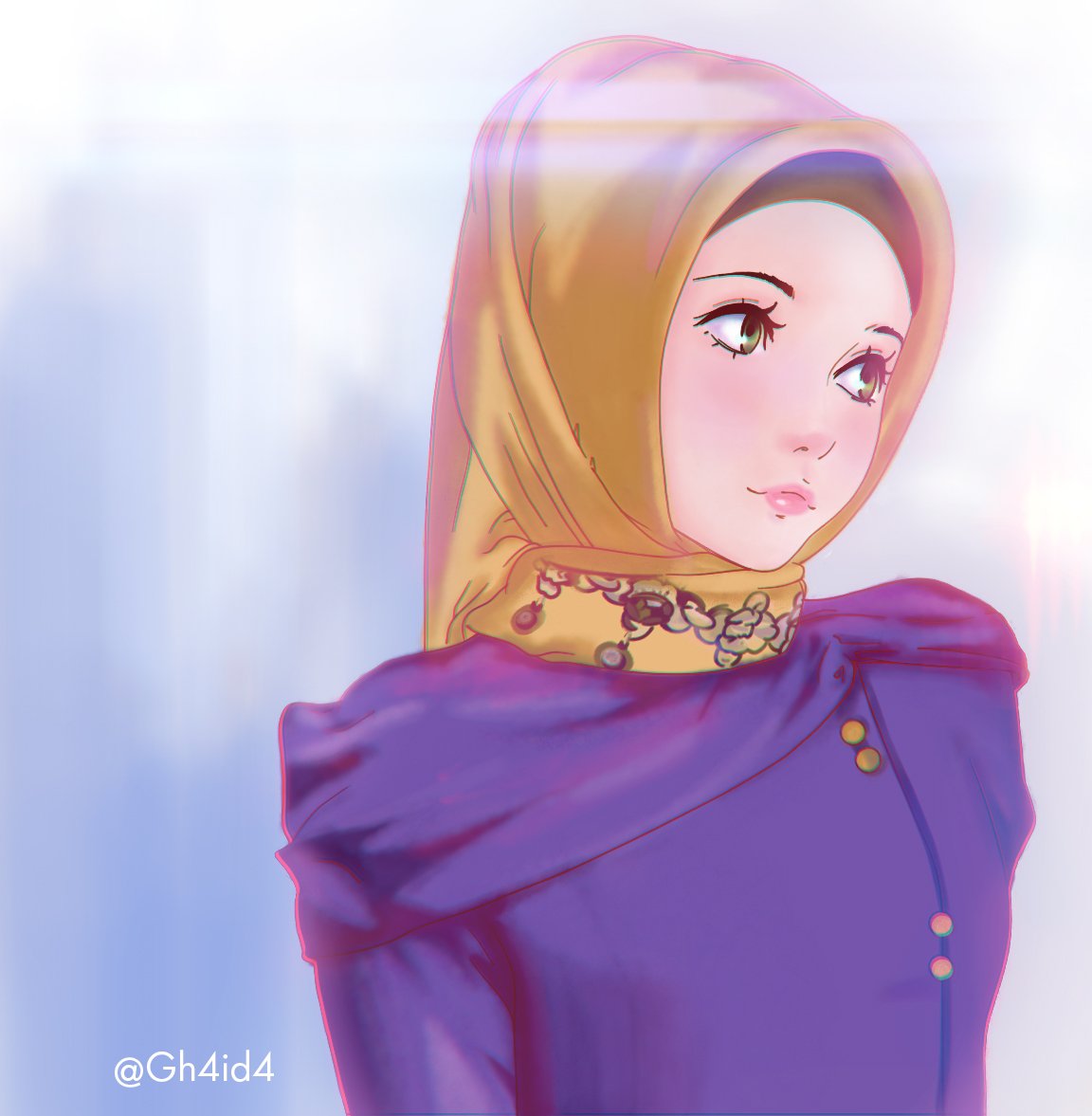 gh4id4 on X: Artist  @Gh4id4 #photoshop #sketch #hijabfashion