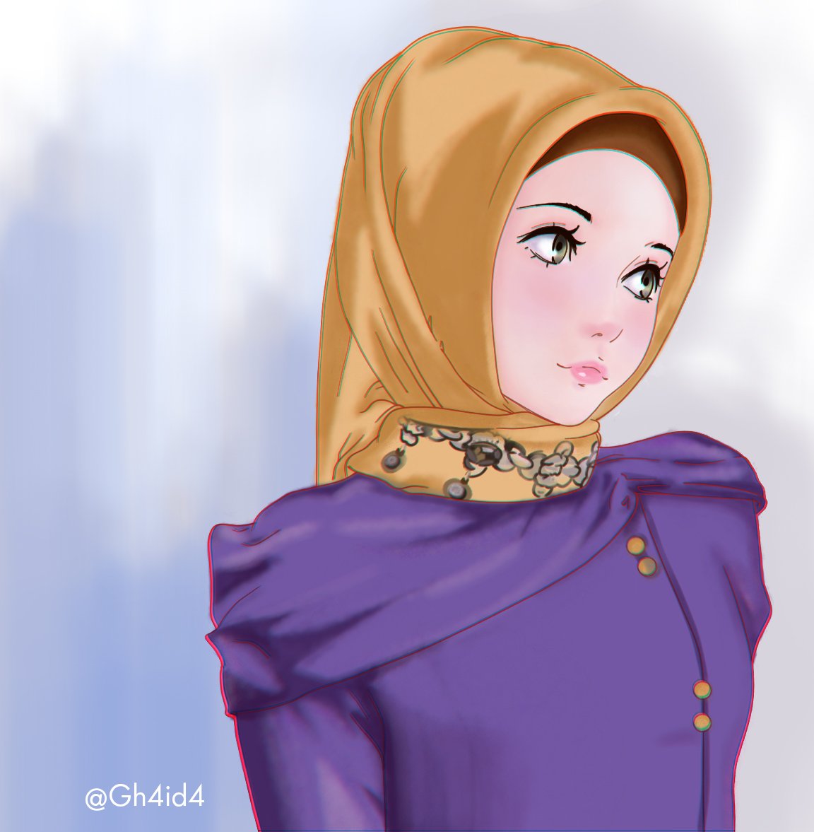 gh4id4 on X: Artist  @Gh4id4 #photoshop #sketch #hijabfashion