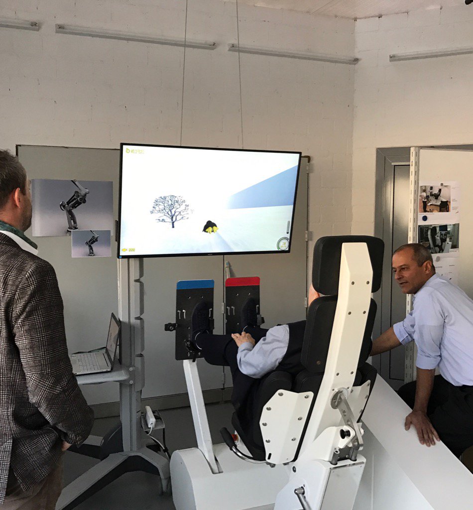 cybermax's tweet image. Senior fitness on the #allegrobot with @Raja_DDravid and @rienerr working out can be fun!